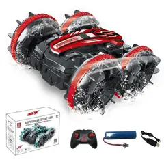 GENERICO - Auto Anfibio 4x4 Acrobata B500 24ghz 1.16 Doble Cara Rojo