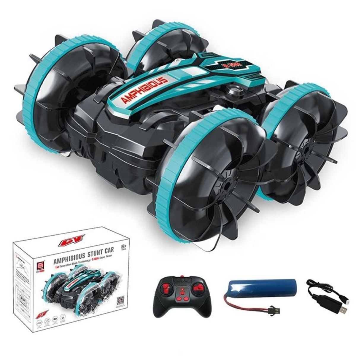 GENERICO - Auto Anfibio 4x4 Acrobata B500 24ghz 1.16 Doble Cara