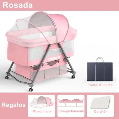 Imagen 2 del producto Cuna Bebé Con Accesorios Rosada By