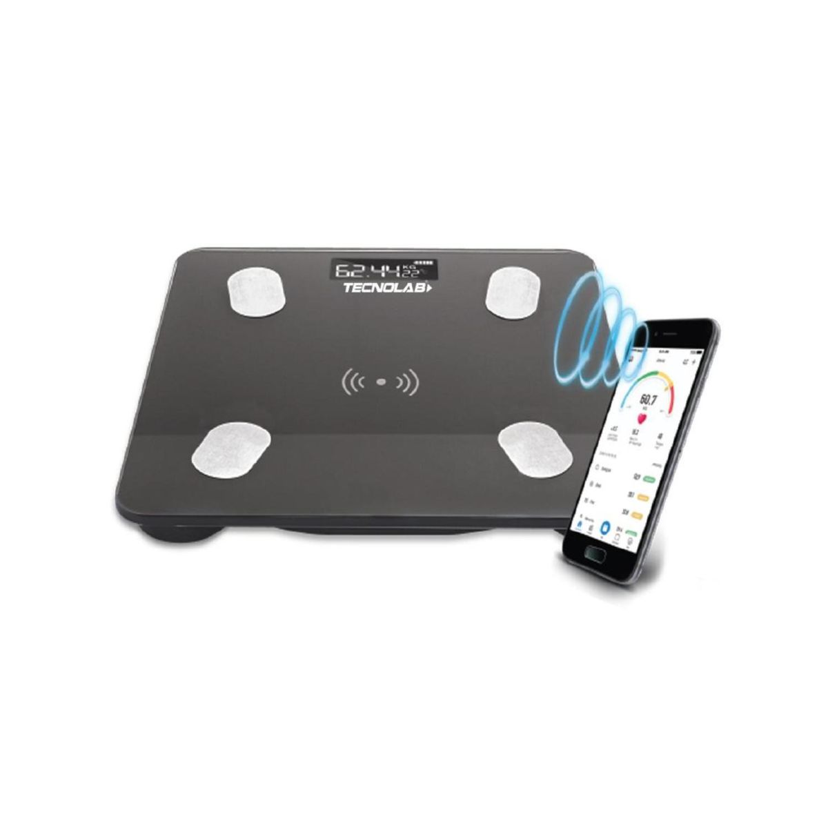 TECNOLAB - Pesa Digital Personal Inteligente Compatible Con Smartphone
