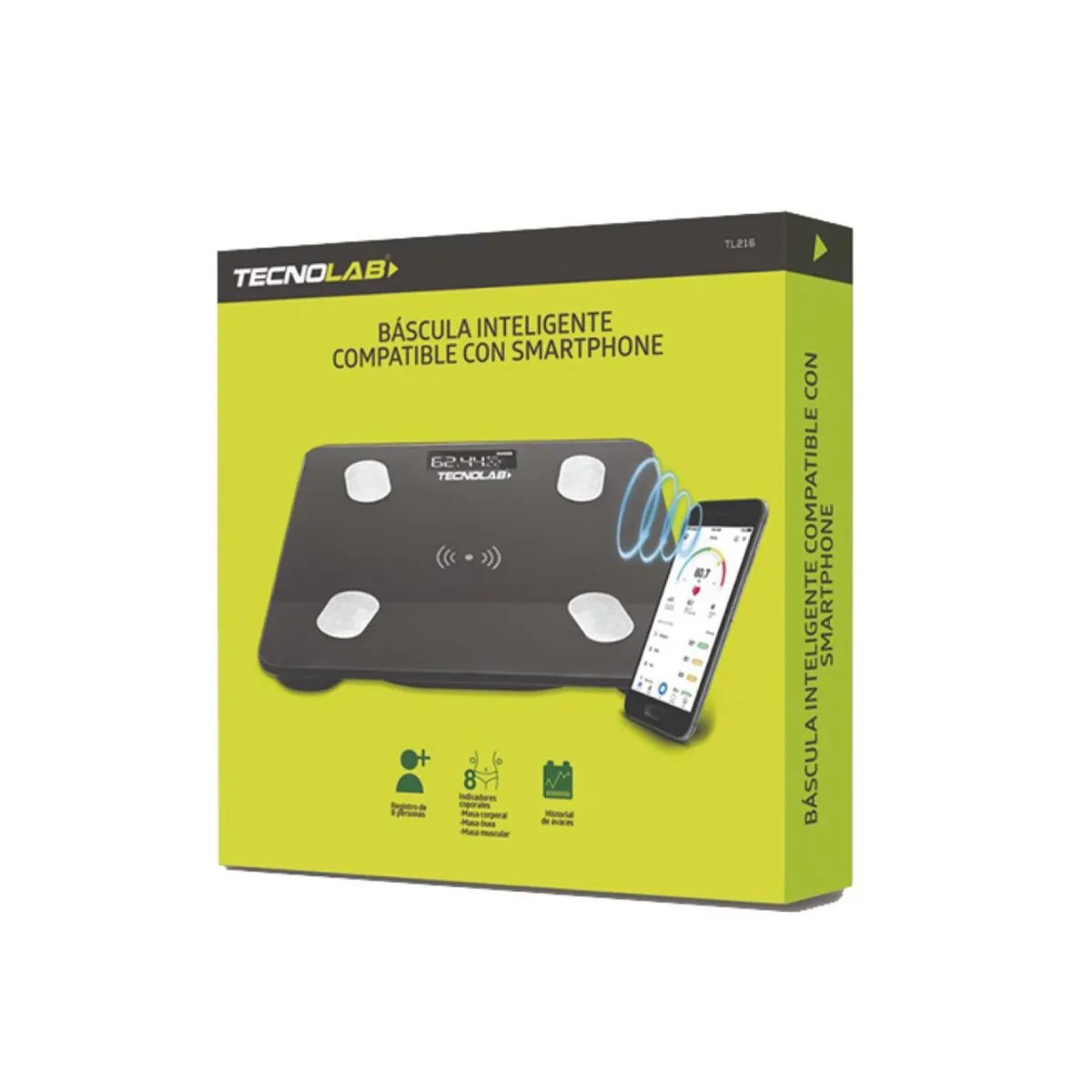TECNOLAB - Pesa Digital Personal Inteligente Compatible Con Smartphone