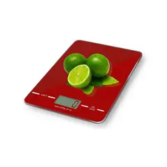 DBLUE - Pesa Balanza de Cocina Digital 5kg Roja