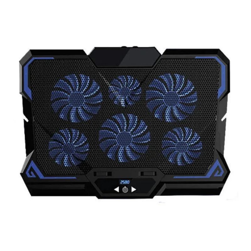 REPTILEX - Ventilador de Notebook Gamer 6 Aspas Luz Led Azul Reptilex