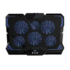 REPTILEX - Ventilador de Notebook Gamer 6 Aspas Luz Led Azul
