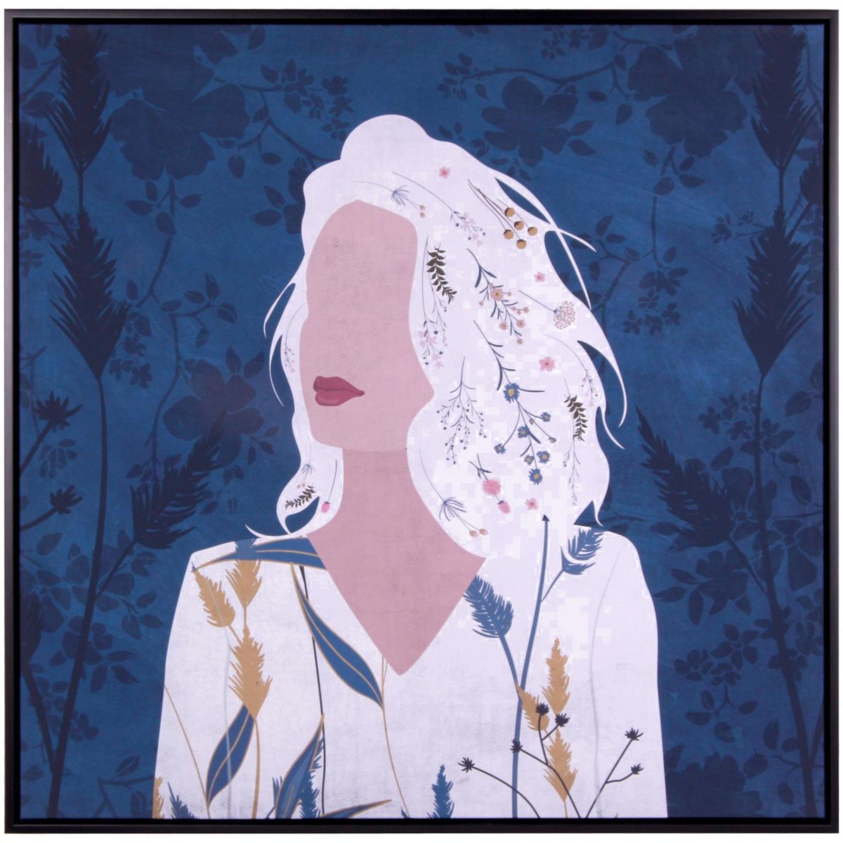 MALLORCA - Cuadro Decorativo Isidora Blue 80 x 80