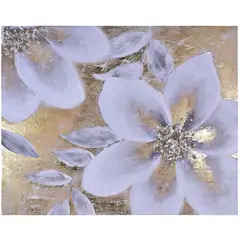MALLORCA - Cuadro Decorativo Flor Gold 100 x 80