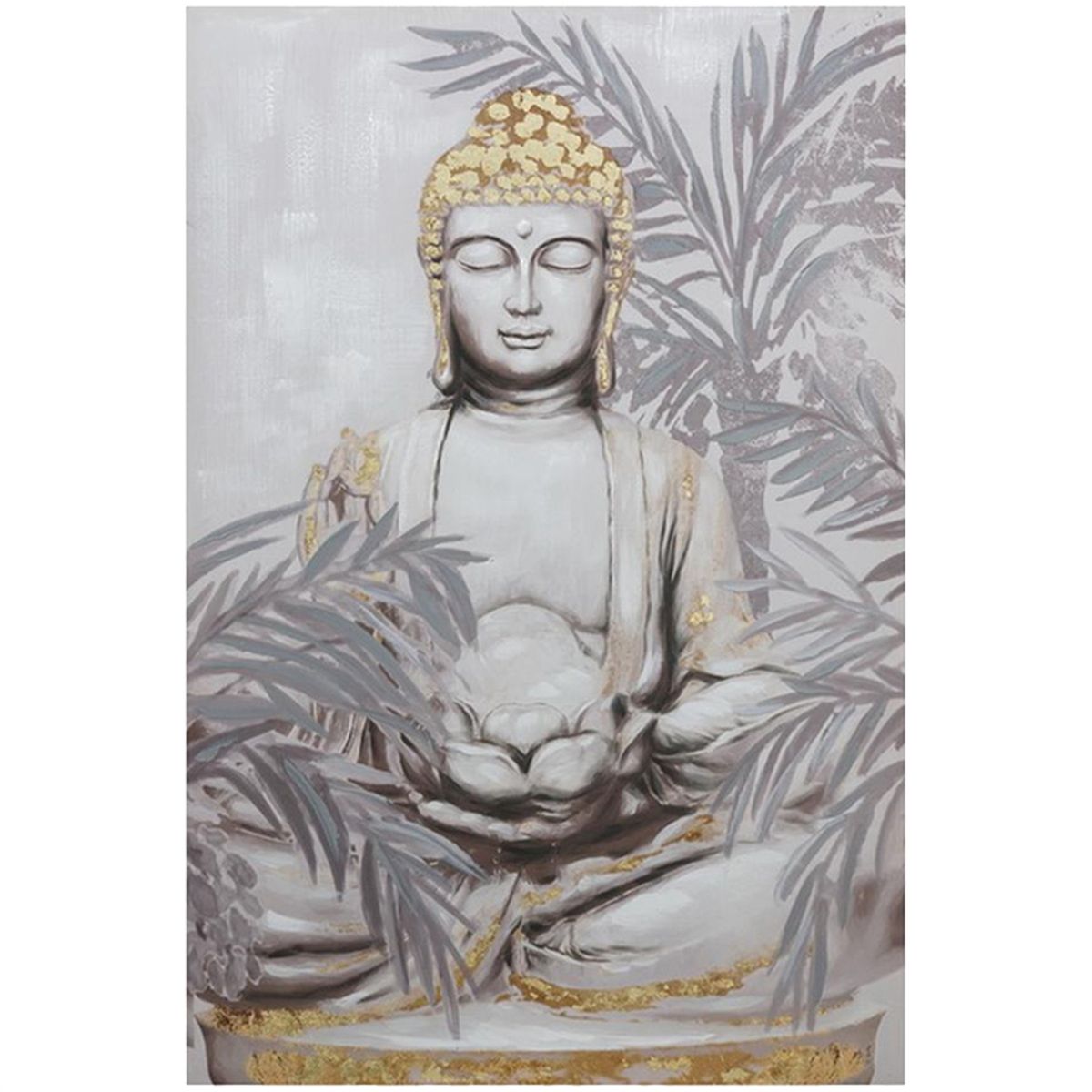 MALLORCA - Cuadro Abstracto Buda Sentado Gold 120 x 80