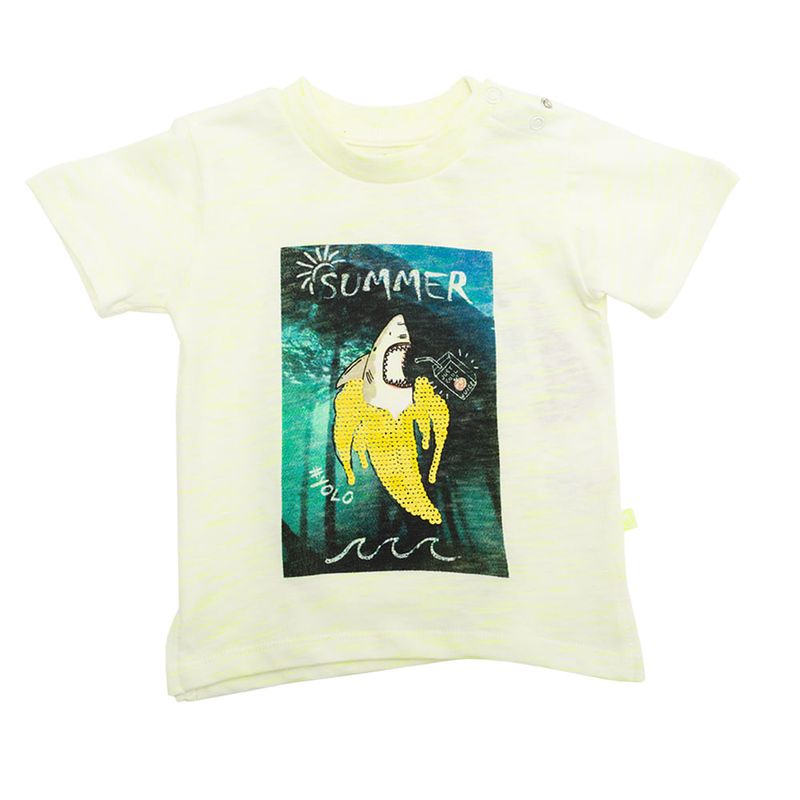PILLIN - Polera Tiburon Bebe Niño Amarillo Pillin PILLIN