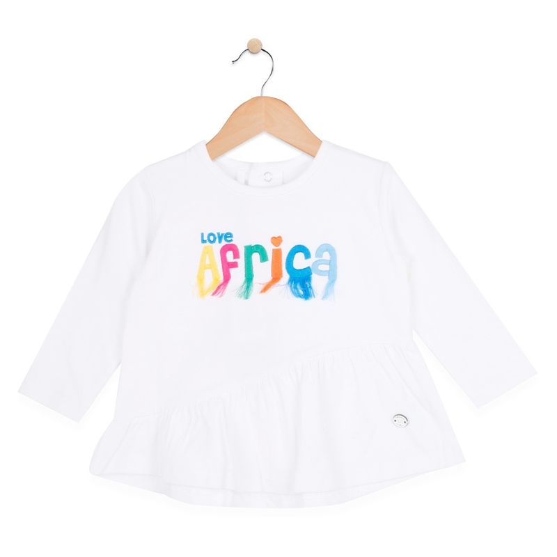 PILLIN - Polera Manga Larga Bebe Algodón Verano Niña Blanco PILLIN