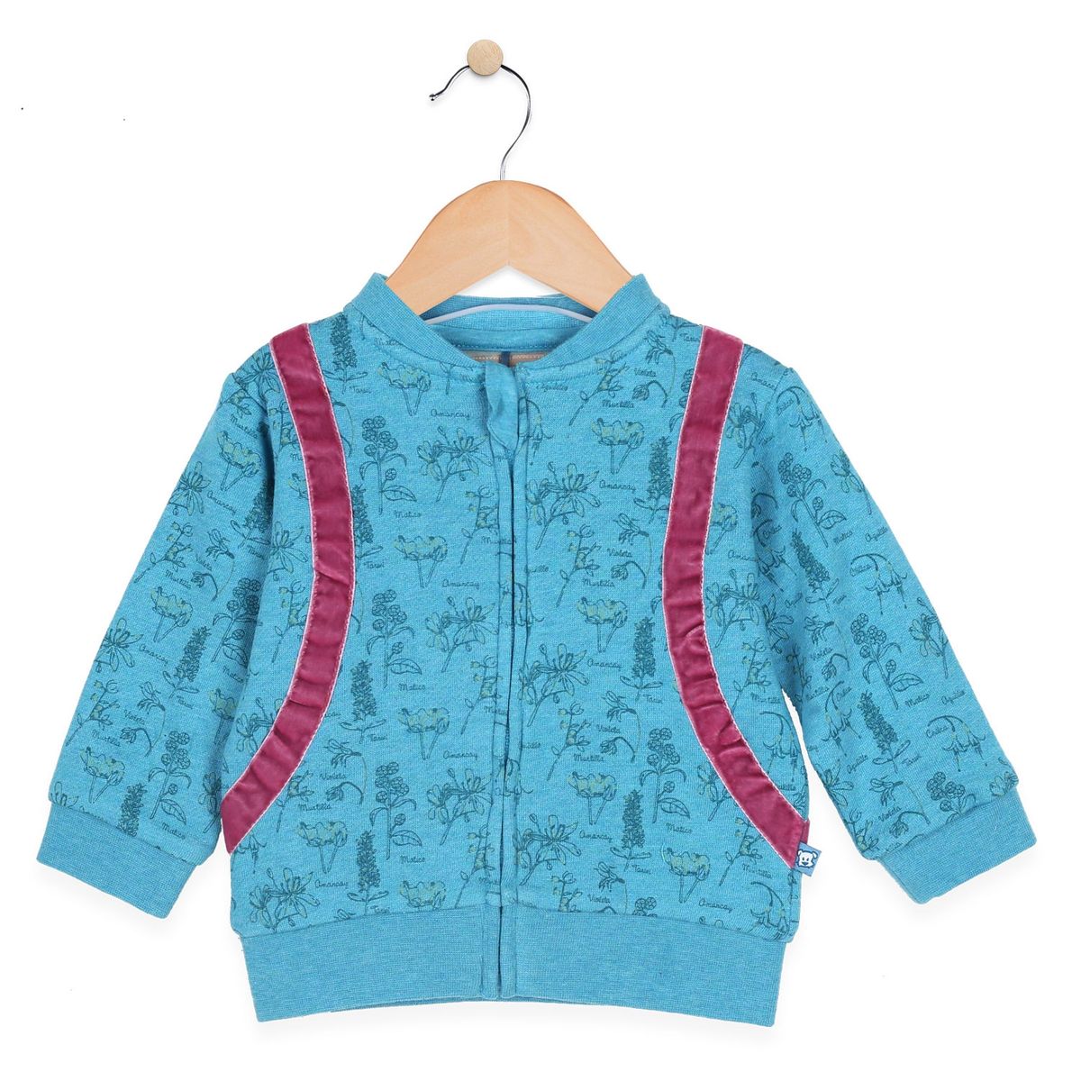 PILLIN - Poleron Bebe Algodón Invierno Niña Verde Oscuro PILLIN