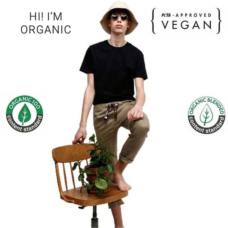 IMPRINK - Polera negra Premium de Algodon Organico