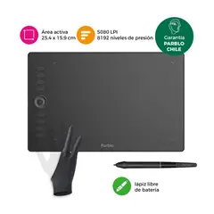 PARBLO - Tableta Gráfica A610 PRO Dial con Guante