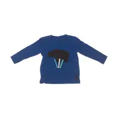PILLIN - Polera Niño Manga Larga Estampada Azul