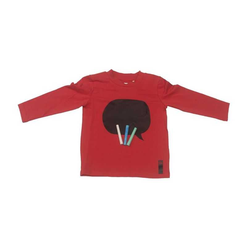 PILLIN - Polera Niño Manga Larga Estampada Rojo Pillin PILLIN