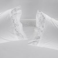 Sábana 300 Hilos Algodón Bordada Blanco King