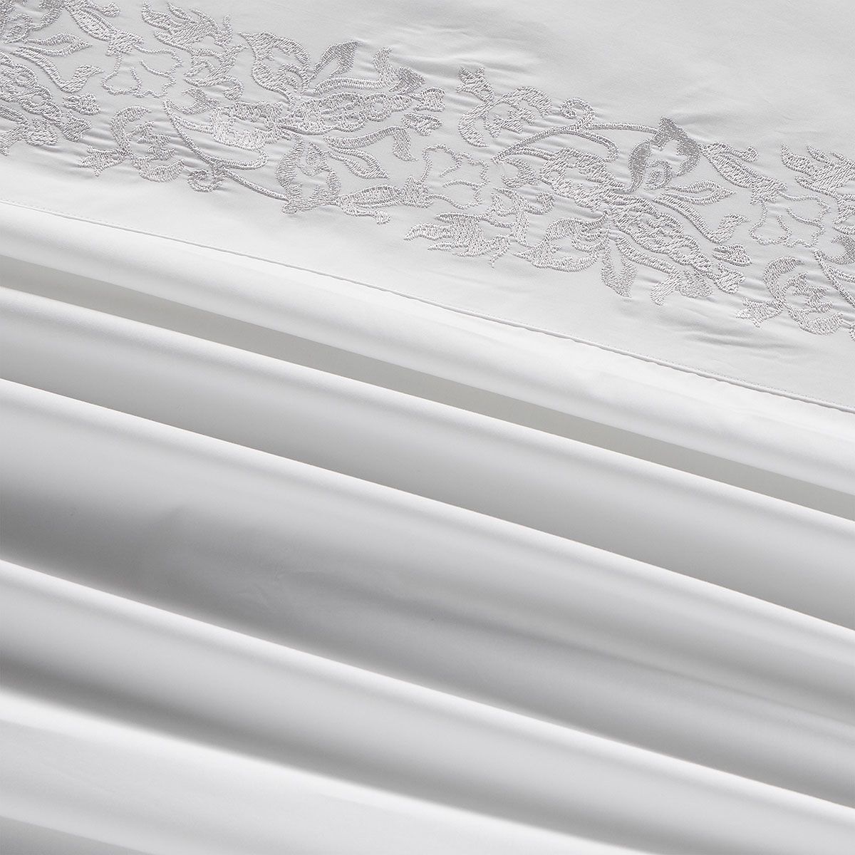 ROSEN - Sábana Rosen 300 Hilos Algodón Bordada Blanco King