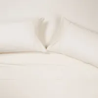 Sábana 300 Hilos Algodón Lisa Ivory King