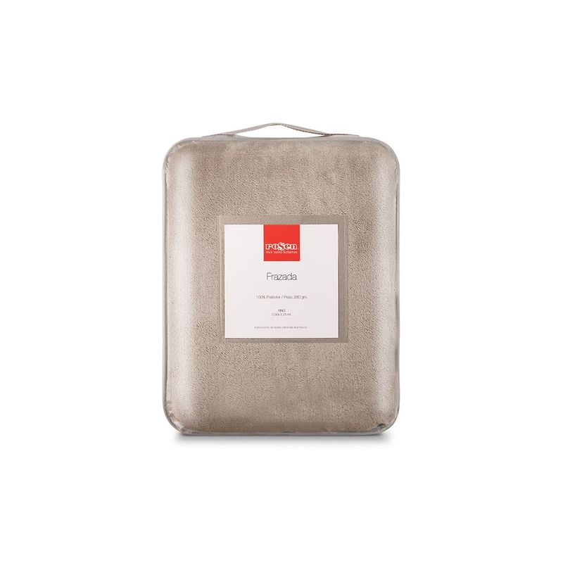 ROSEN - Frazada Rosen 280 gramos Gris Topo Super King