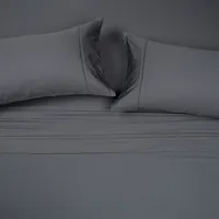 Sábana 300 Hilos Algodón Lisa Humo 2 Plazas
