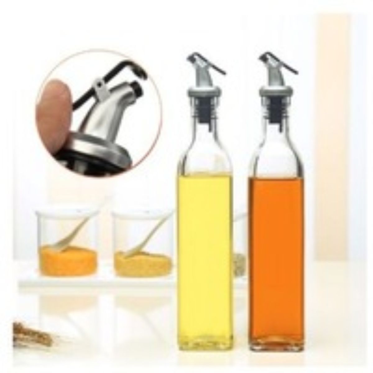 GENERICO - Set 2 Dispensadores Botellas De Aceite Y Vinagre