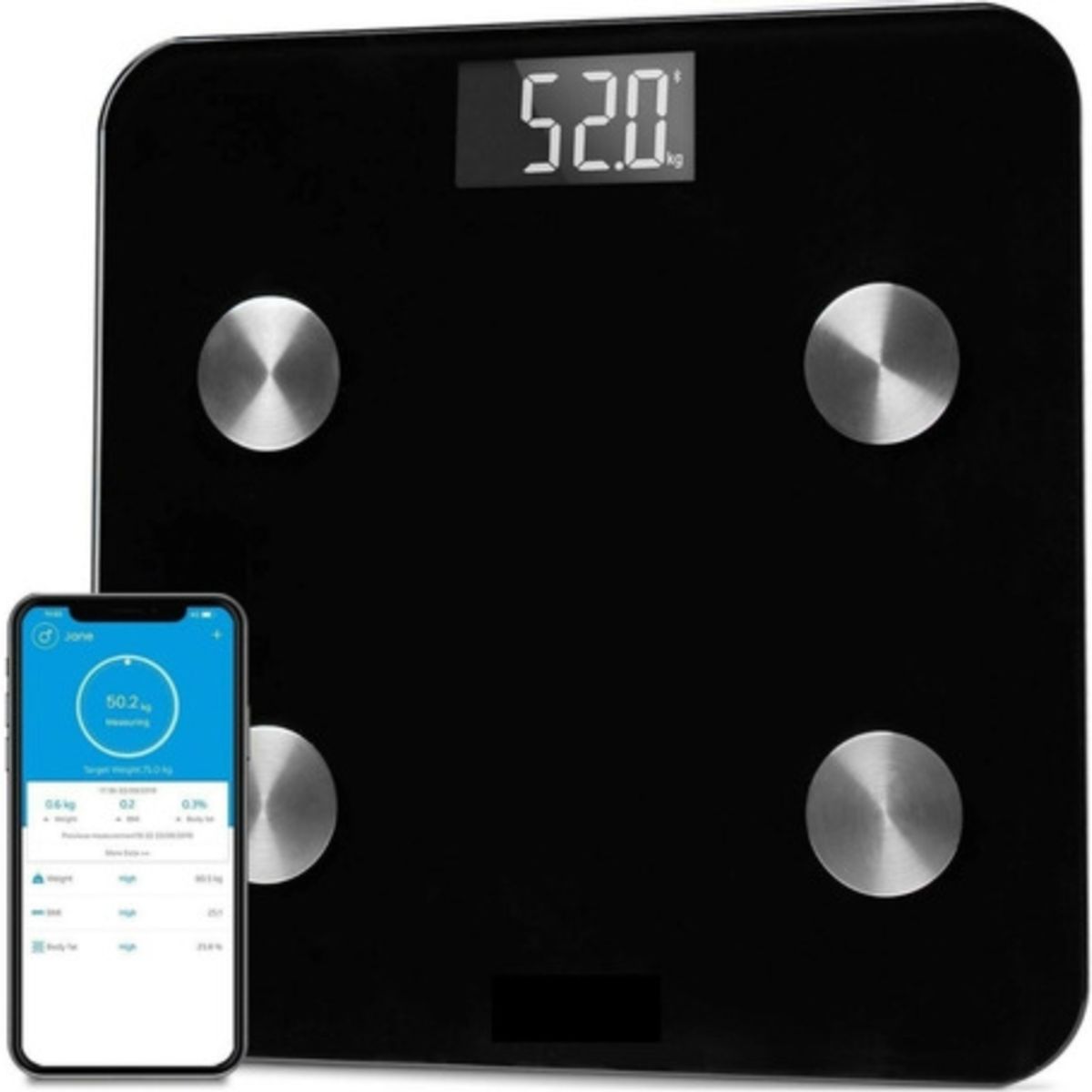 GENERICO - Balanza Control de Peso Bluetooth