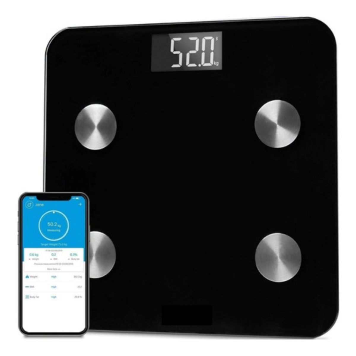 GENERICO - Balanza Control de Peso Bluetooth