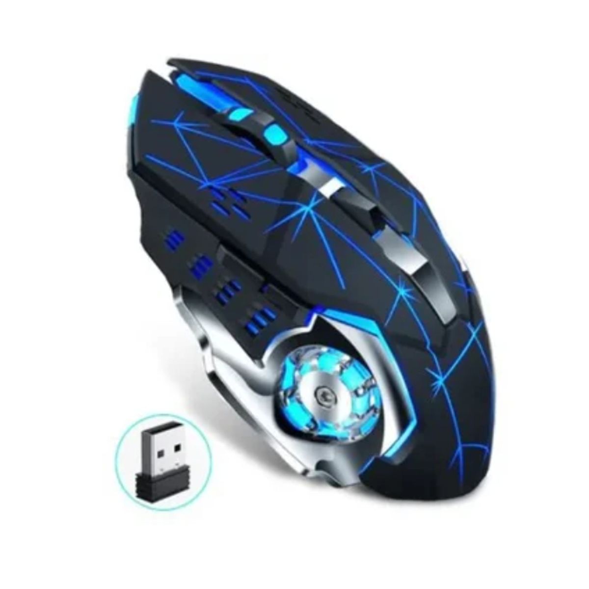 ESHOPANGIE - Mouse Gamer Inalámbrico Recargable Iluminado Rgb