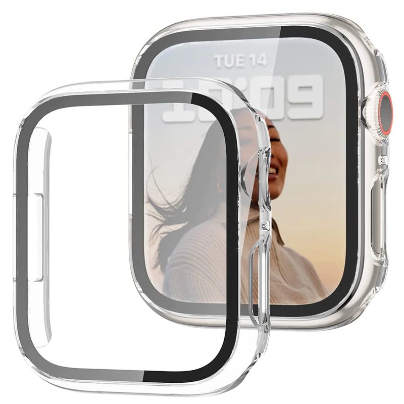 GENERICO - Protector Carcasa Con Vidrio Para Apple Watch Se 4 5 6 7.