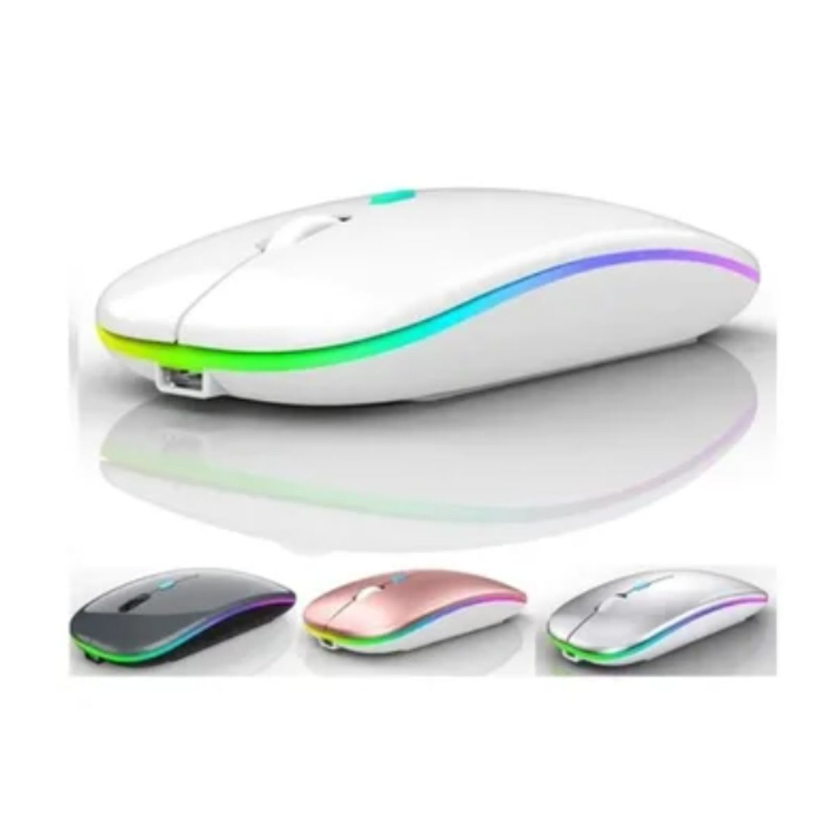 ESHOPANGIE - Mouse Bluetooth Inalámbrico 24g Silencioso Recargable