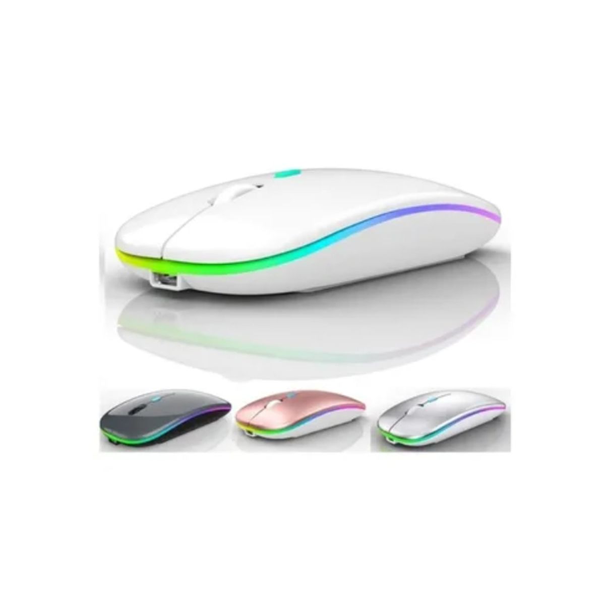 ESHOPANGIE - Mouse Bluetooth Inalámbrico 24g Silencioso Recargable
