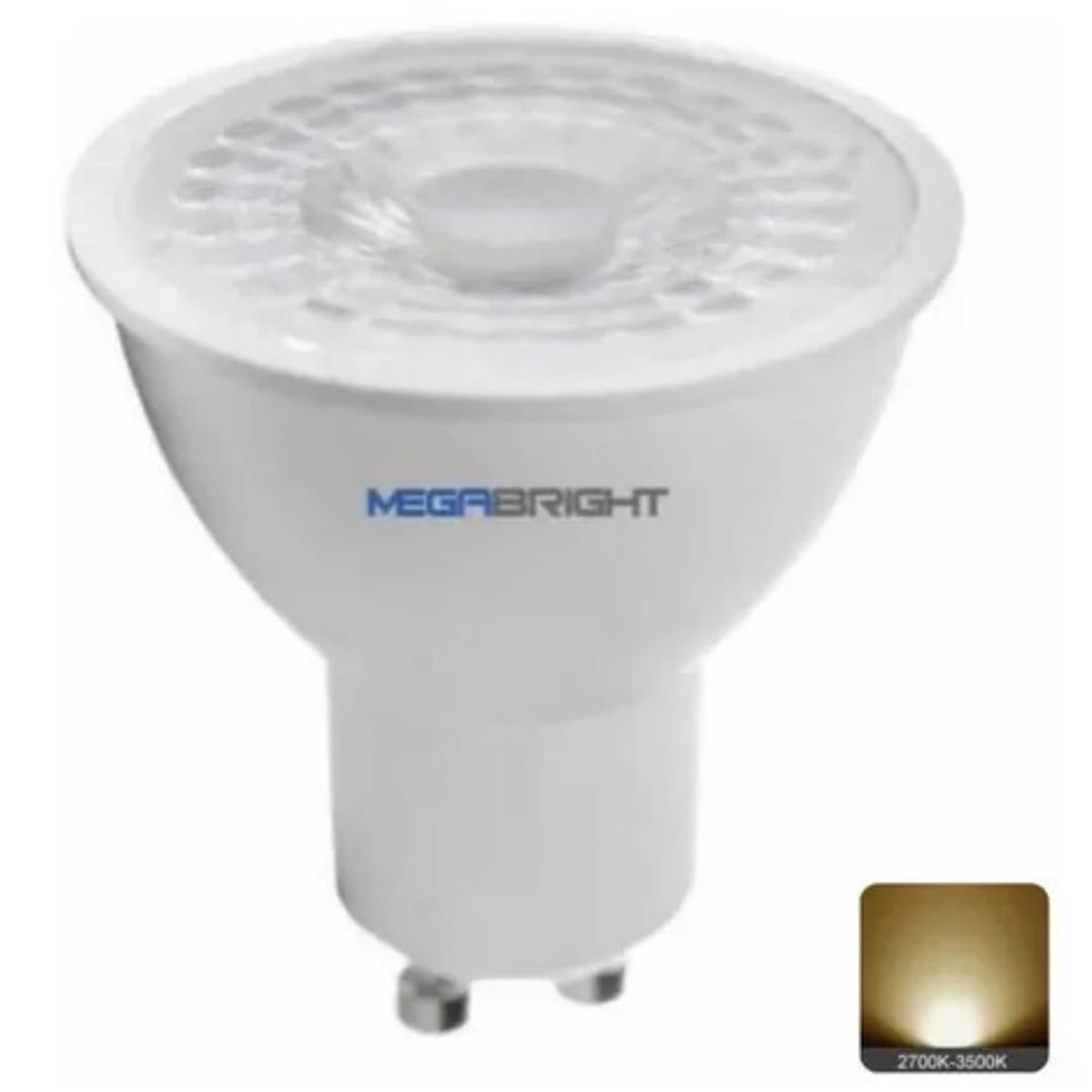 MEGABRIGHT - Ampolleta Gu10 5,5w Dicroica Luz Calida  Sec Pack 12