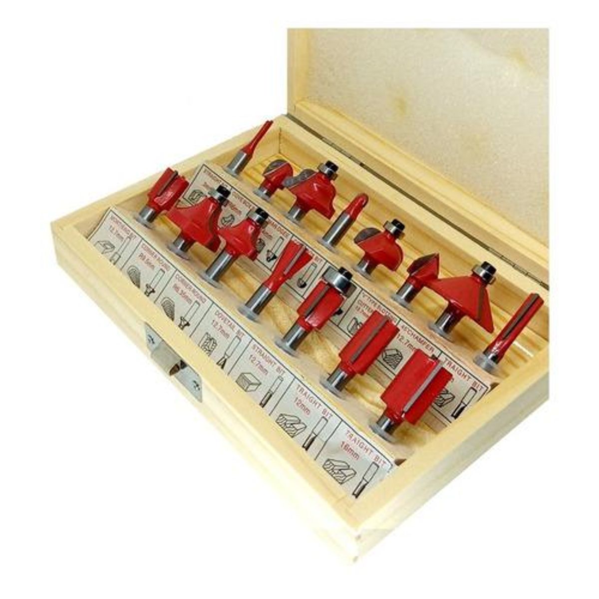 DETODOYMAS - Set 15 Fresas Madera Toma 1/4 6. 35mm DETODOYMAS