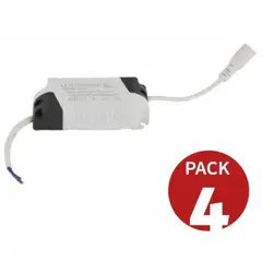 GENERICO - Pack 4 Driver Para Panel Led 12-18w