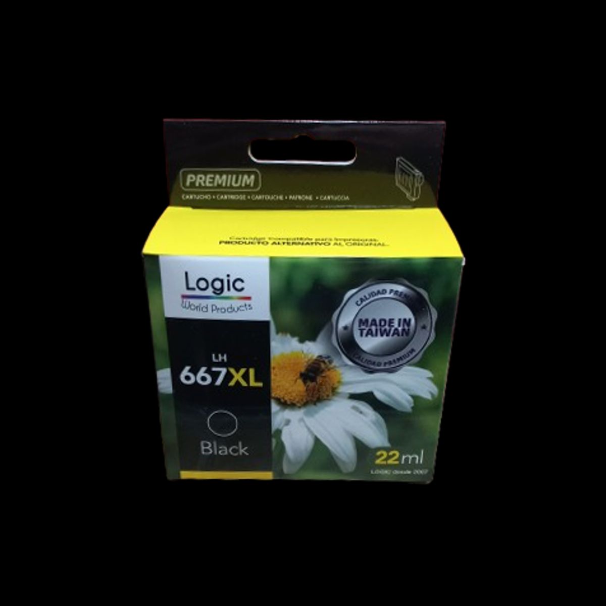 GENERICO - Tinta compatible con HP 667 XL Negro 22ml para 700 Copias HP667