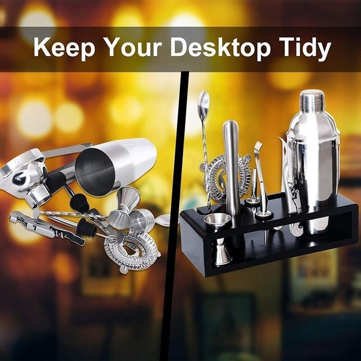 GENERICO - Juego De Coctelera Inoxidable Profesional Para Bar 10 Piezas