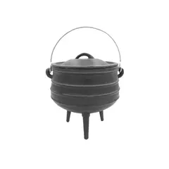 BOLTON - Cacerola de Fierro Fundido con 3 patas de 47 cm 58 Litros