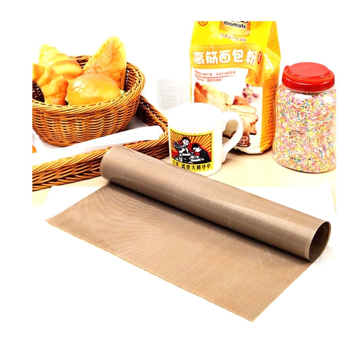 GENERICO - Pack de 3 Láminas Teflón Antiadherente Para Hornear Reutilizable 60x40