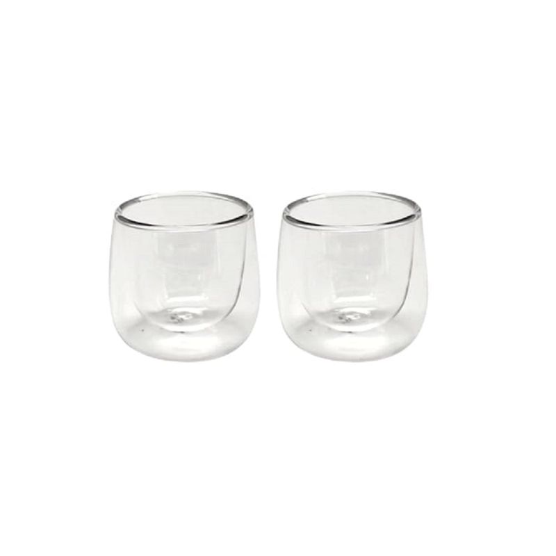 GLASSO - Set 2 Mug Espresso Doble Pared 90 ml - Turquesa