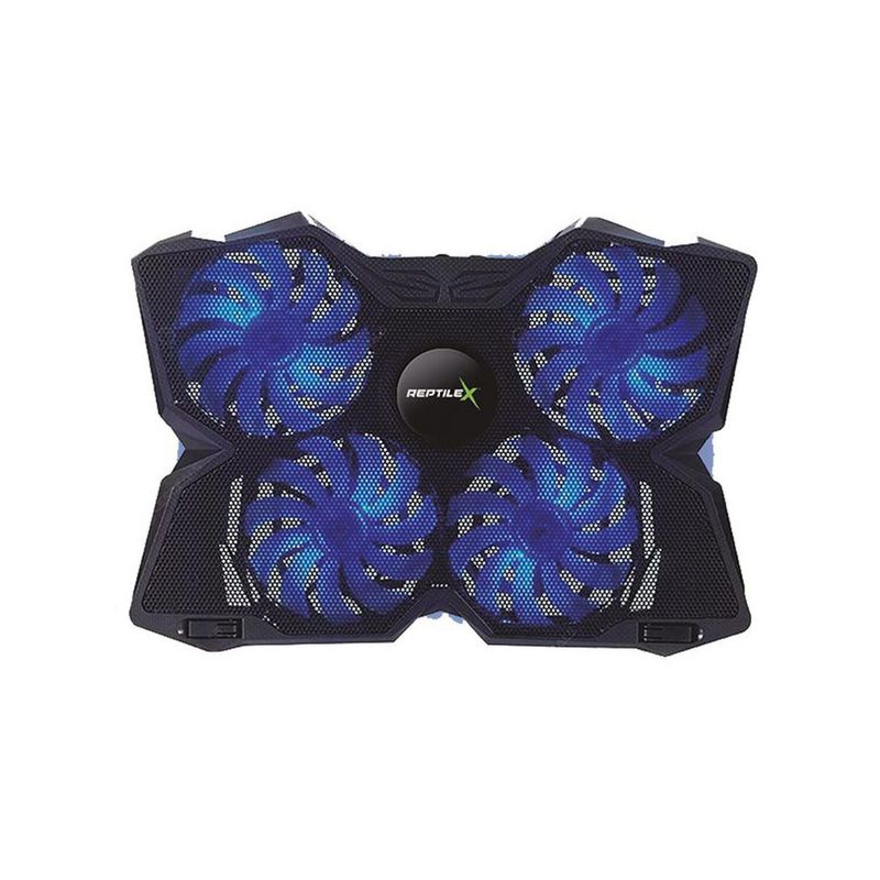 REPTILEX - Ventilador Notebook Gamer 4 Aspas Luz Led Azul Reptiex