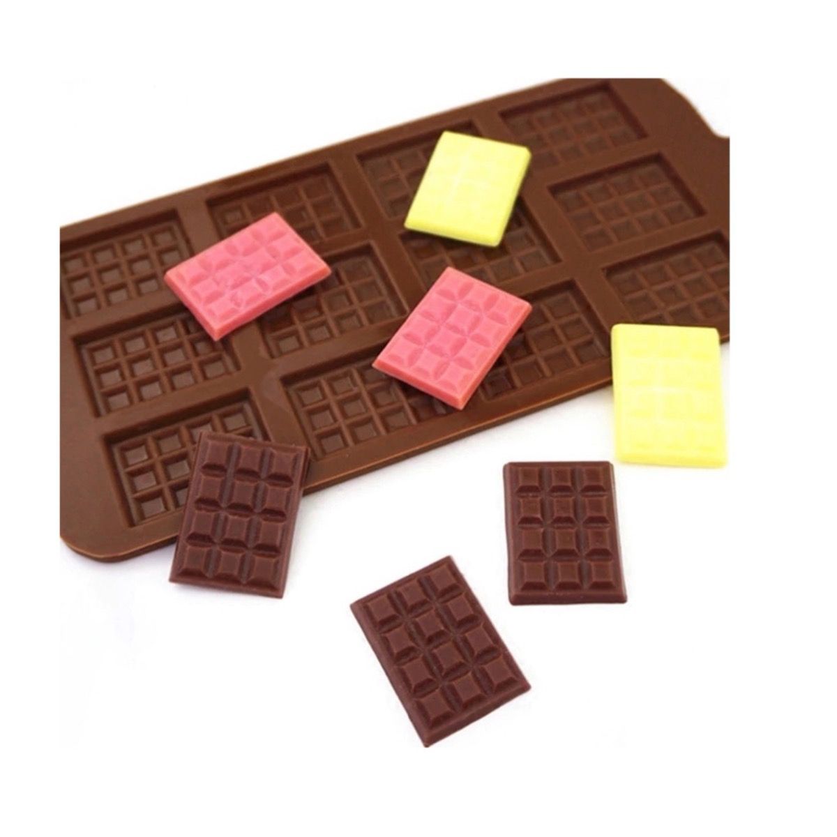 GENERICO - Pack 2 Moldes De Silicona Barras De Chocolate Tabletas