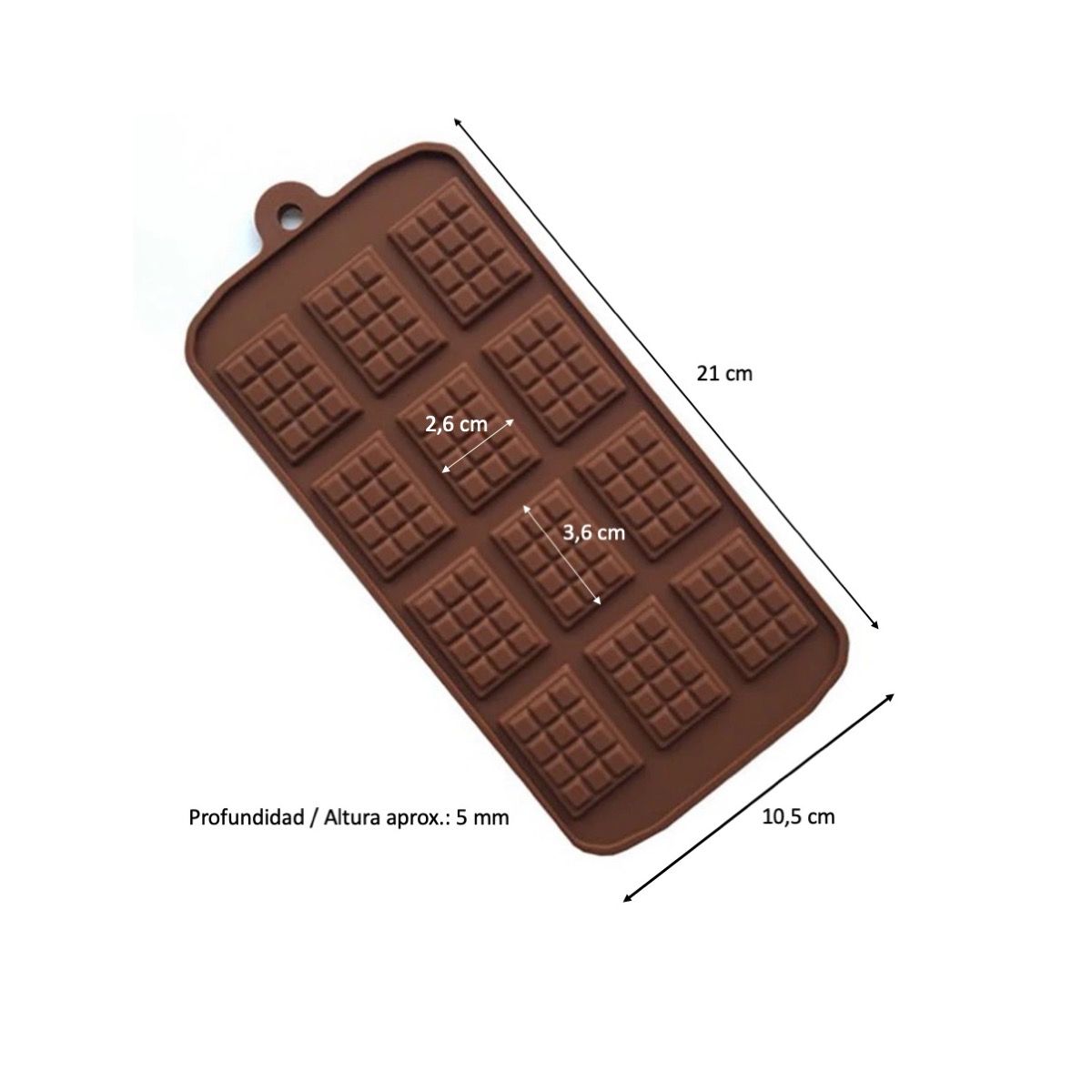 GENERICO - Pack 2 Moldes De Silicona Barras De Chocolate Tabletas