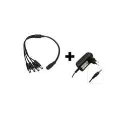 OFERTABKN - Cctv Cable Poder Splitter 4 Salidas + Transformador
