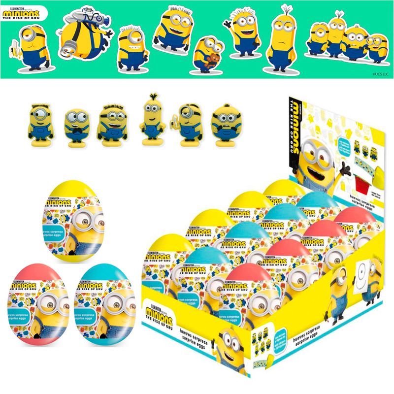 BRICKELL ACCESORIES - Huevos Sorpresa Minions Con Mini Jalea Brickell x12ud