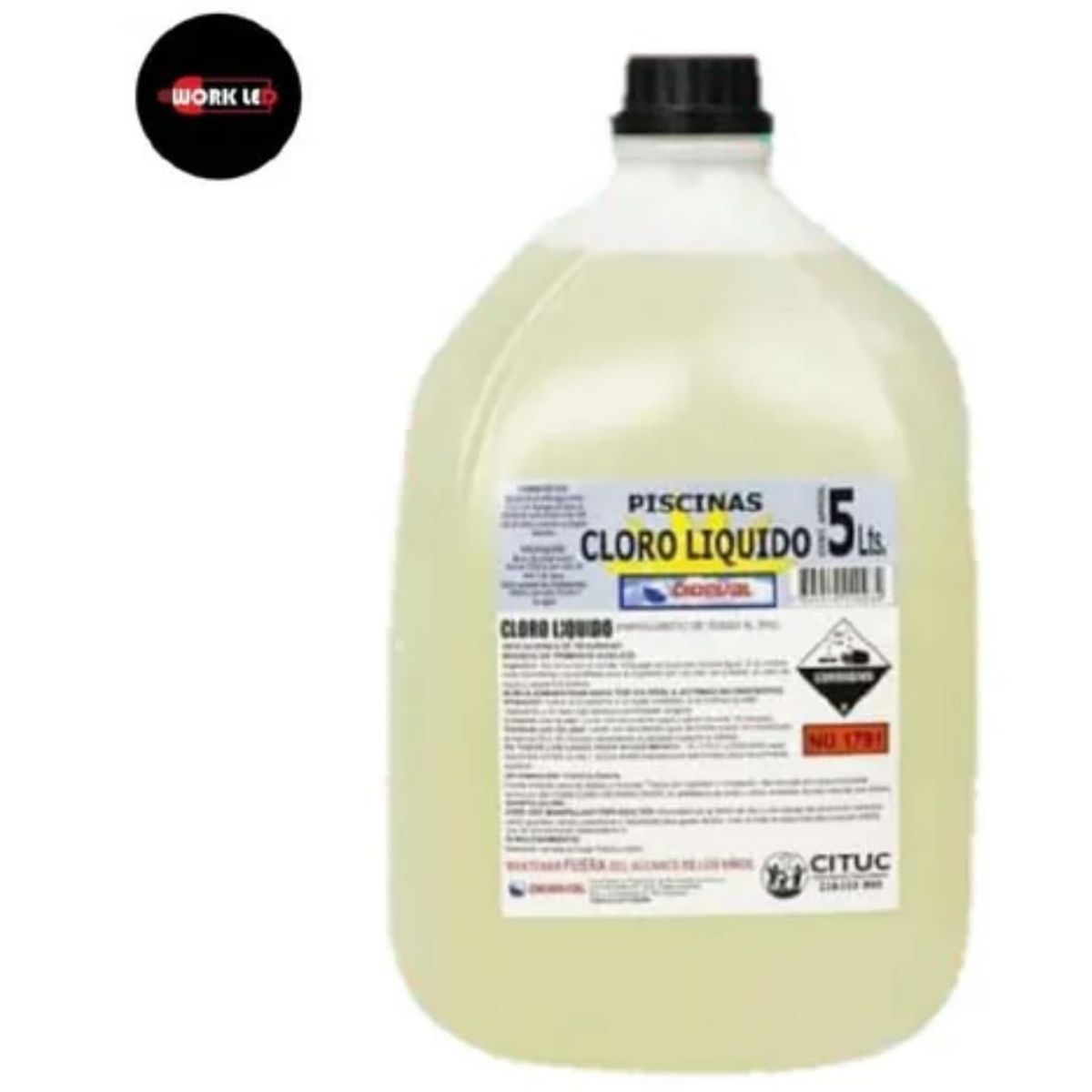 GENERICO - Cloro Líquido Para Piscinas Dideval 5L Desinfección total