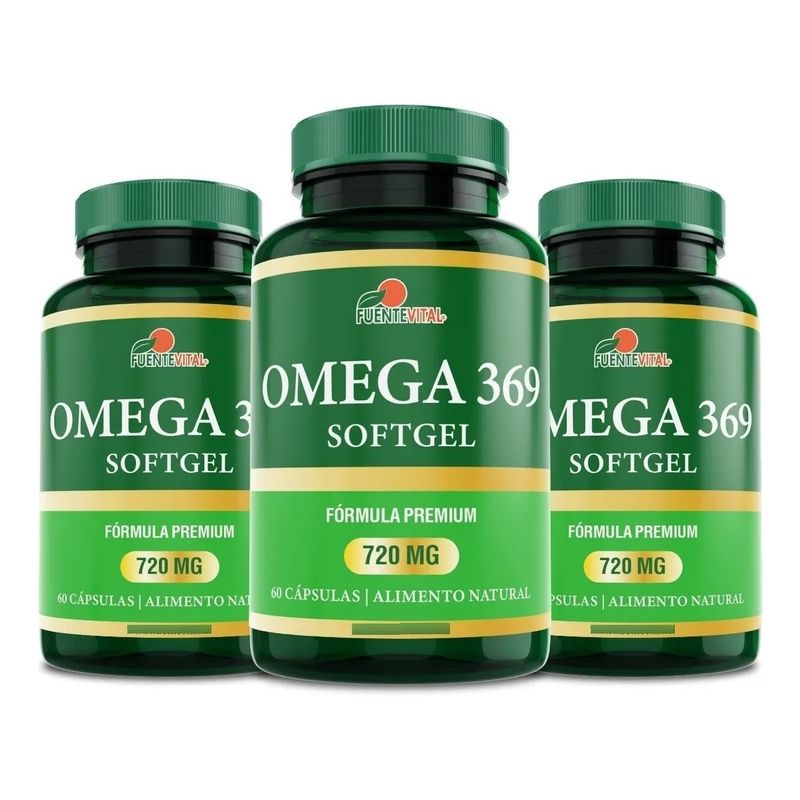 FUENTEVITAL - Triple Omega 369 Fv 3 Frascos 3x60 Caps SoftGel
