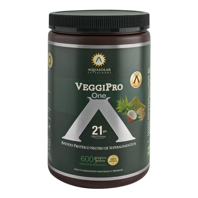 AQUASOLAR - Veggi Pro One Batido Proteina Vegana 600 Grs Polvo