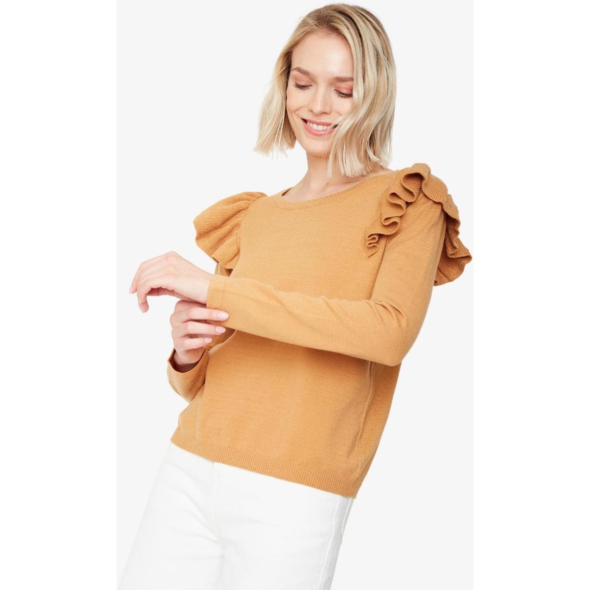 JACINTA TIENDA - Chaleco Olimpia camel Jacinta Tienda.-----