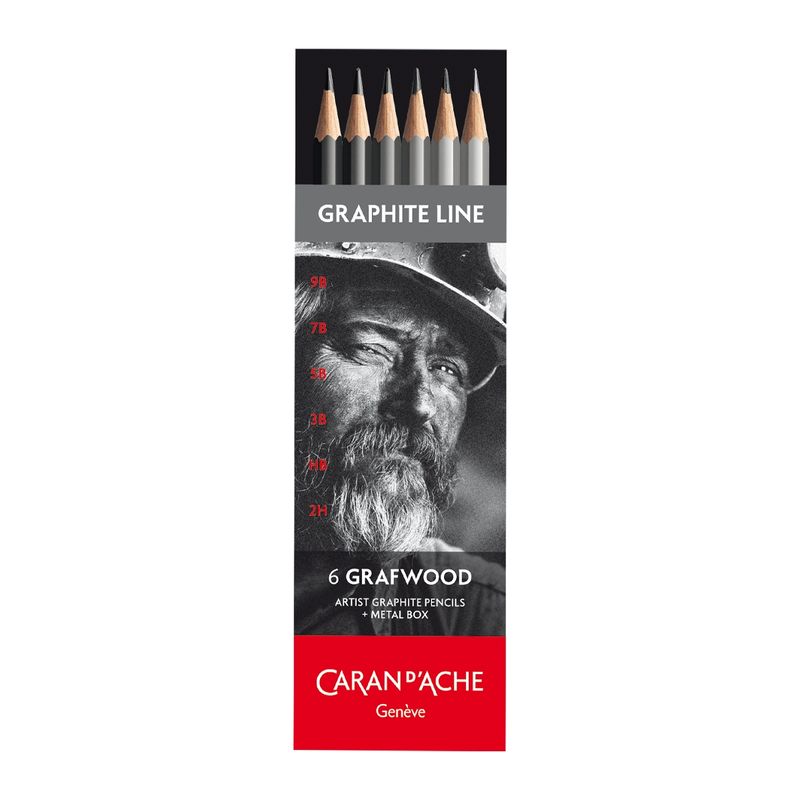 CARAN D'ACHE - Lápices Grafito Caran D Ache Grafwood Set 6