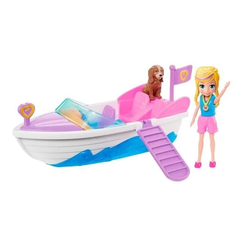 MATTEL - Juguete Aventura Acuatica Lancha Infantil Polly Pocket