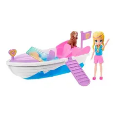 MATTEL - Juguete Aventura Acuatica Lancha Infantil Polly Pocket